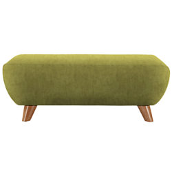 G Plan Vintage The Sixty Seven Footstool Velvet Cactus